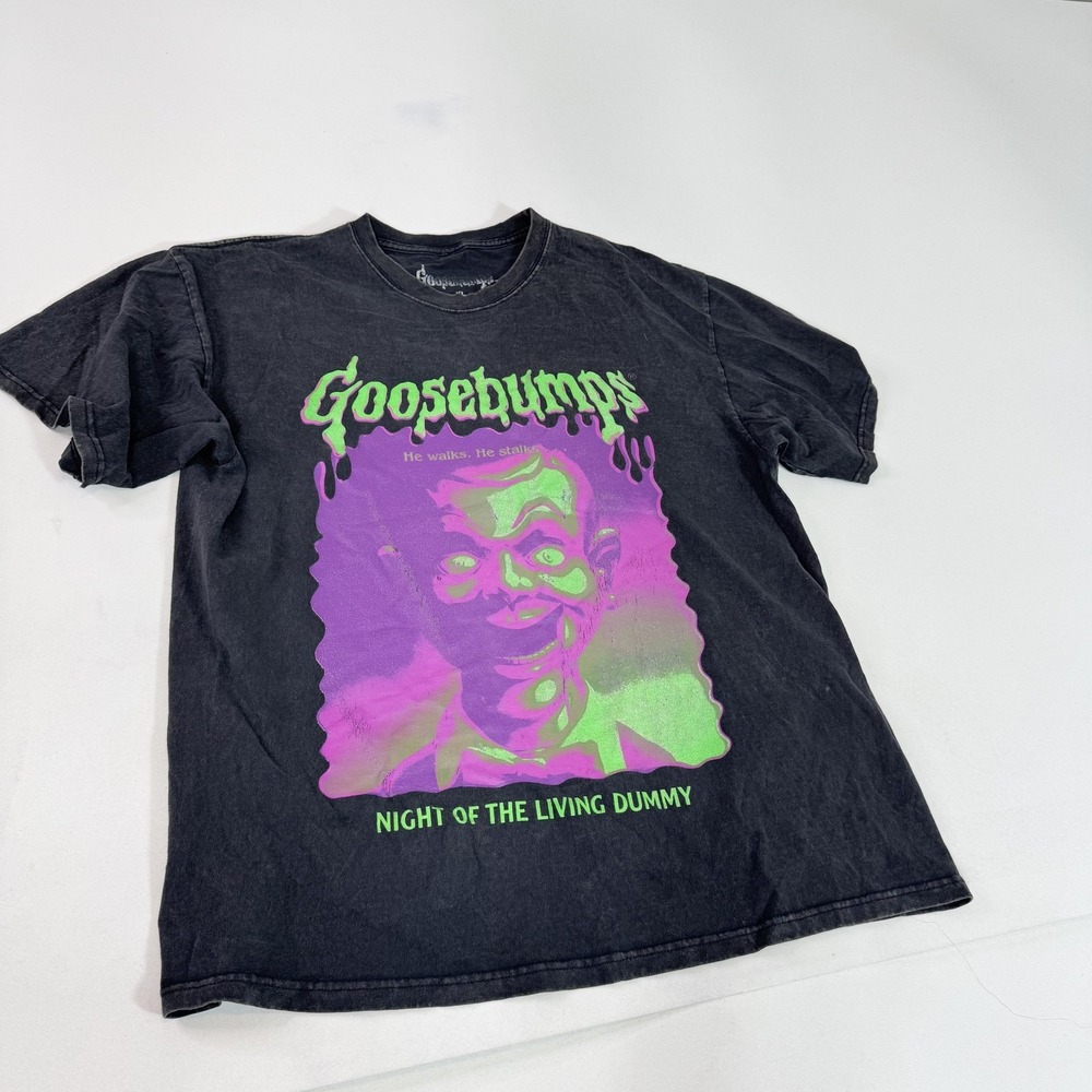 Goosebumps Shirt Mens Extra Large Black Night of the Living Dummy Horror Slappy
